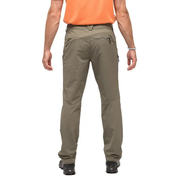 Men Bergans Of Norway Hiking Pants Vaagaa Light Softshell Pants Green Mud Black