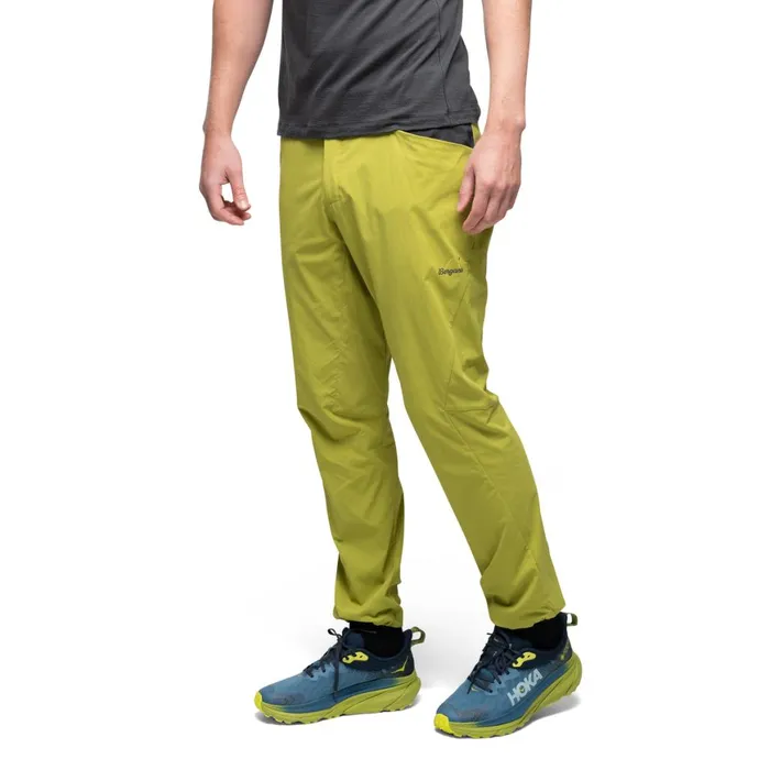 Men Bergans Of Norway Hiking Pants Y Lightline Vapor Pants Golden Lime Green