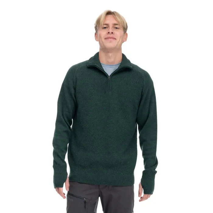 Men Bergans Of Norway Jumpers And Long Sleeves Ulriken Light Merino Jumper Duke Green