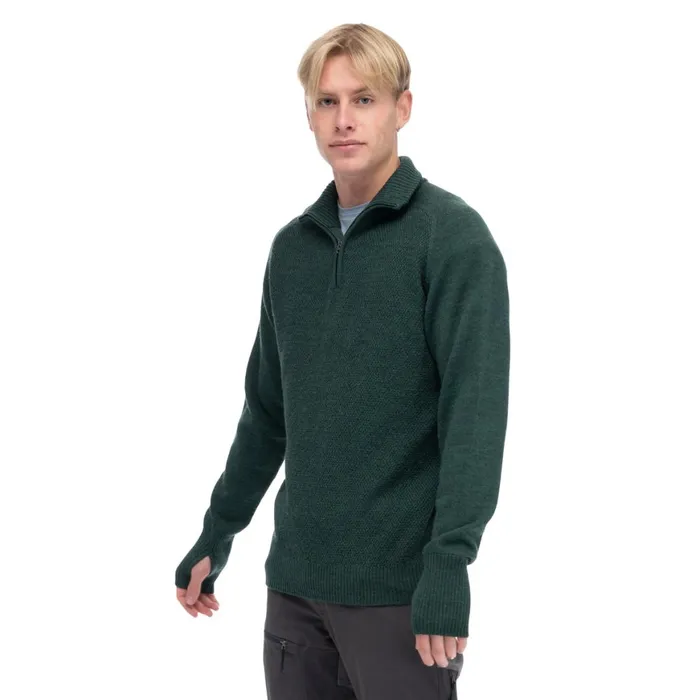 Men Bergans Of Norway Jumpers And Long Sleeves Ulriken Light Merino Jumper Duke Green