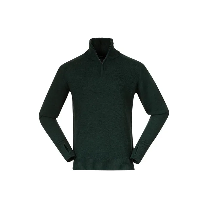 Men Bergans Of Norway Jumpers And Long Sleeves Ulriken Light Merino Jumper Duke Green