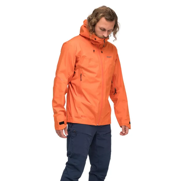 Men Bergans Of Norway Shell Jackets Rabot Light 3l Shell Jacket Alert Orange