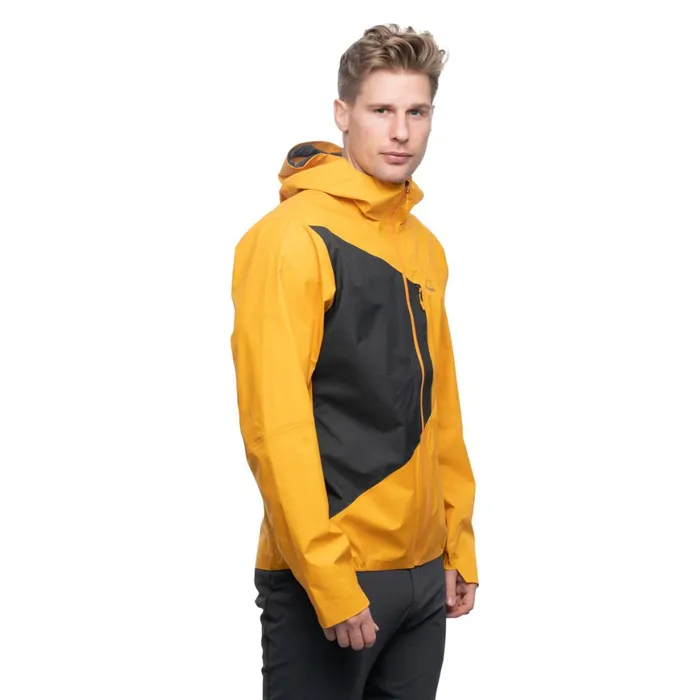 Men Bergans Of Norway Shell Jackets Y Lightline Air 3l Shell Jacket Mango Yellow Dark Shadow Grey