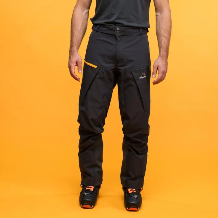 Men Bergans Of Norway Ski Pants Y Mountainline Hybrid Softshell Pants Dark Shadow Grey