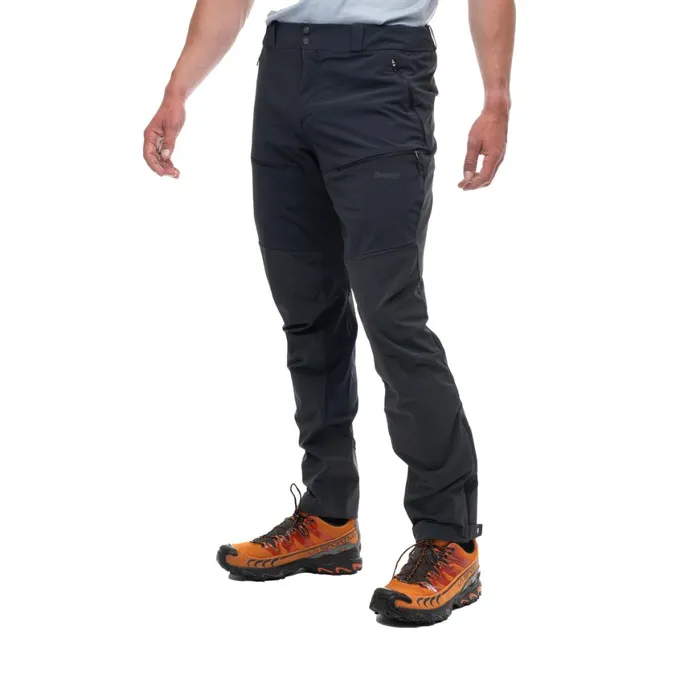 Men Bergans Of Norway Softshell Pants Rabot Softshell Pants Black Dark Shadow Grey