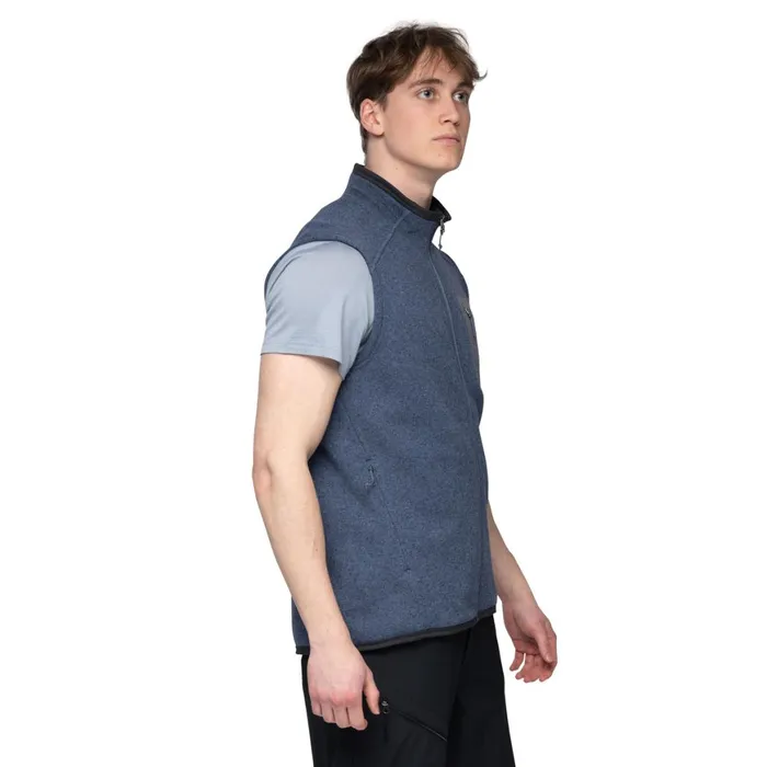 Men Bergans Of Norway Vests Kamphaug Knitted Vest Granite Blue