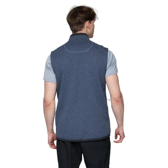 Men Bergans Of Norway Vests Kamphaug Knitted Vest Granite Blue