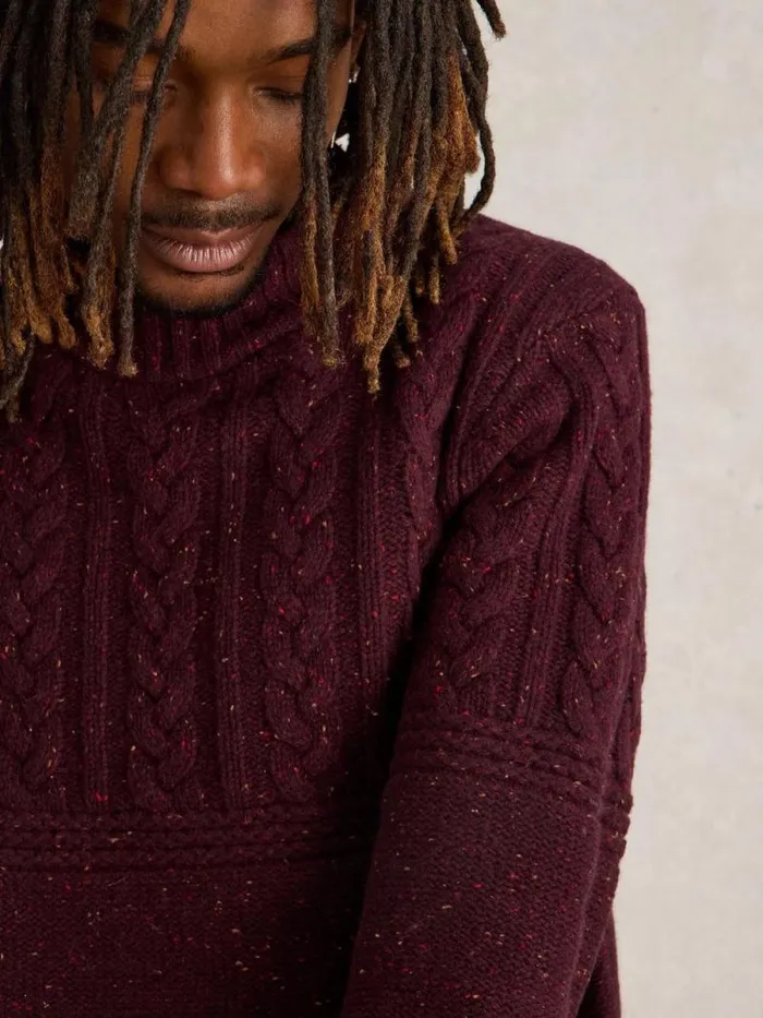 Men Berkley Crew Neck Jumper Plum Multi White Stuff Knitwear Men Berkley Crew Neck Jumper Plum Multi White Stuff Knitwear