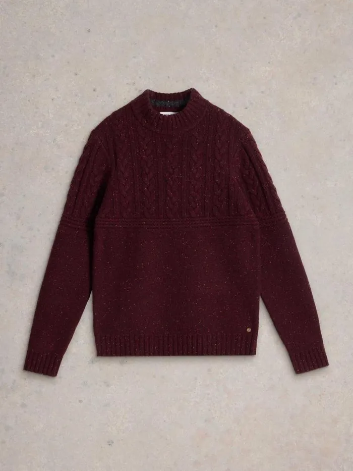 Men Berkley Crew Neck Jumper Plum Multi White Stuff Knitwear Men Berkley Crew Neck Jumper Plum Multi White Stuff Knitwear