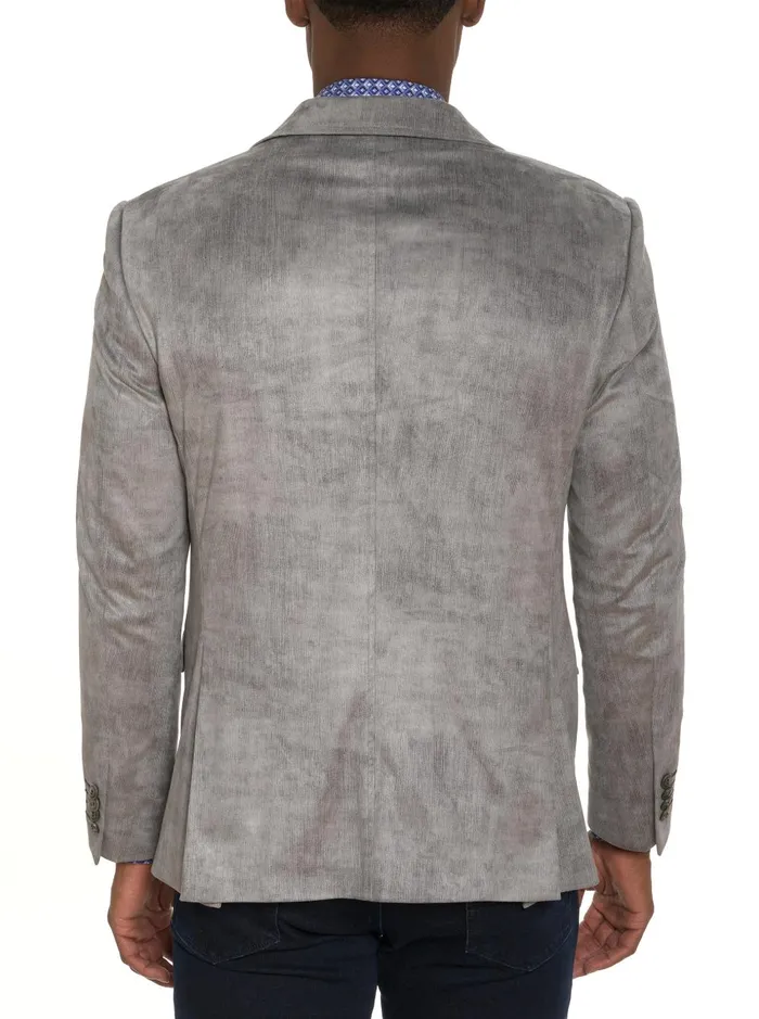 Men Blazers Robert Graham LUBRANO VELOUR BLAZER Grey