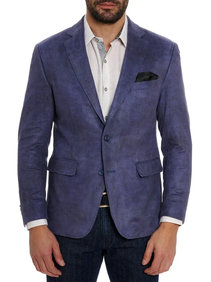 Men Blazers Robert Graham LUBRANO VELOUR BLAZER Grey