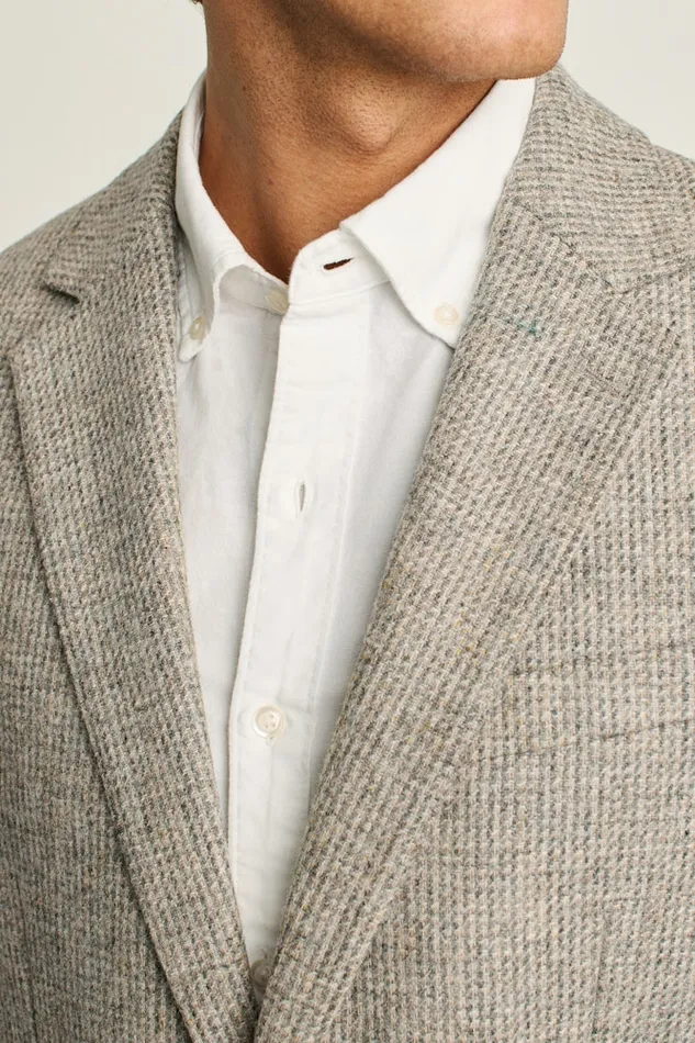 Men Bonobos Blazers and Sport Coats Effortlessly Refined Bonobos Jetsetter Unconstructed Blazer Oatmeal Gray Houndstooth Men Bonobos Blazers and Sport Coats Effortlessly Refined Bonobos Jetsetter Unconstructed Blazer Oatmeal Gray Houndstooth