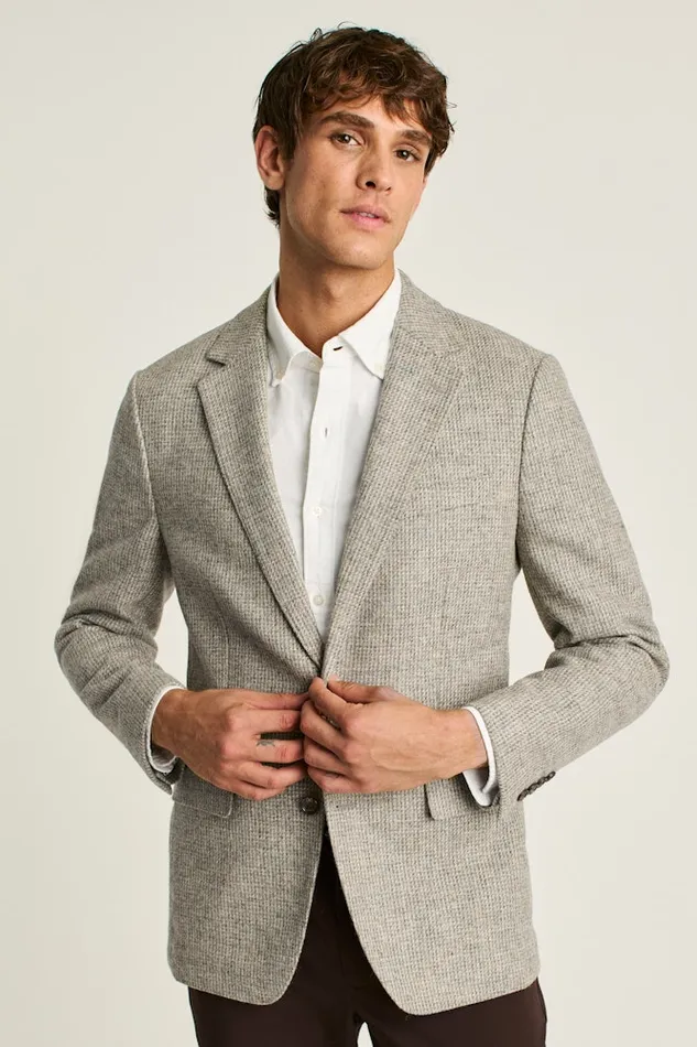 Men Bonobos Blazers and Sport Coats Effortlessly Refined Bonobos Jetsetter Unconstructed Blazer Oatmeal Gray Houndstooth Men Bonobos Blazers and Sport Coats Effortlessly Refined Bonobos Jetsetter Unconstructed Blazer Oatmeal Gray Houndstooth