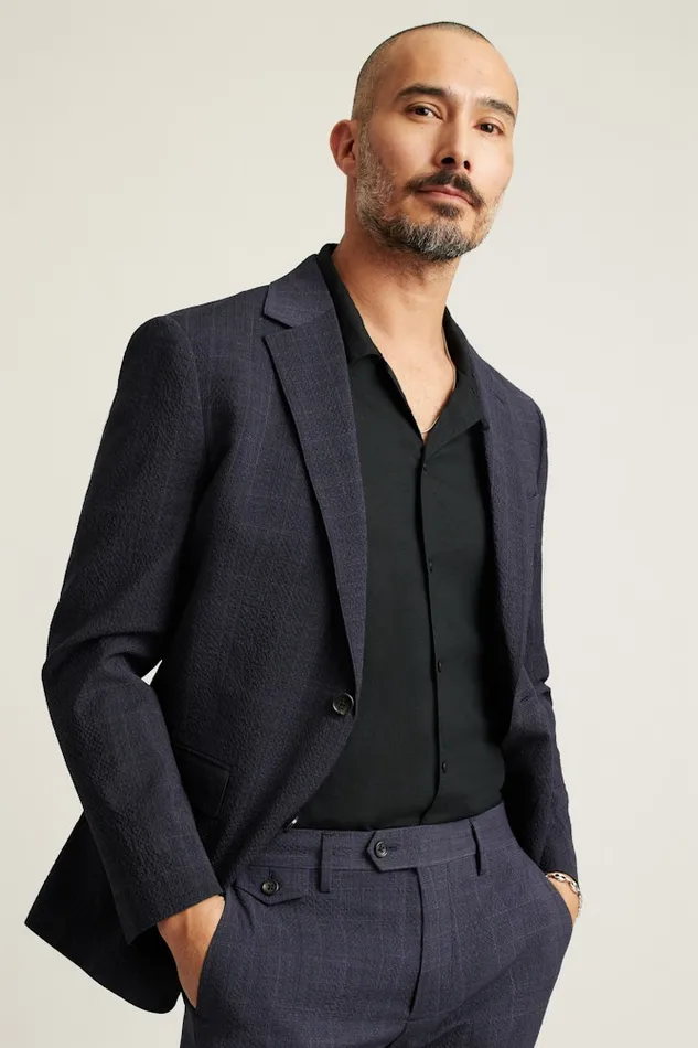 Men Bonobos Blazers and Sport Coats Jetsetter Italian Seersucker Blazer Navy Purple Glen Plaid Men Bonobos Blazers and Sport Coats Jetsetter Italian Seersucker Blazer Navy Purple Glen Plaid