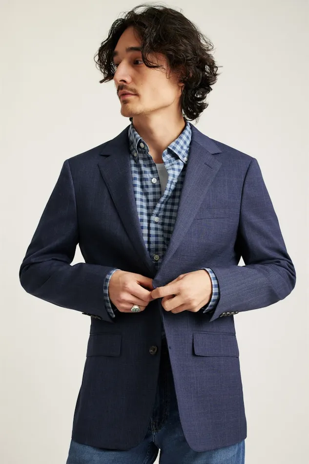 Men Bonobos Blazers and Sport Coats Jetsetter Stretch Italian Wool Suit Jacket Navy Glen Plaid Men Bonobos Blazers and Sport Coats Jetsetter Stretch Italian Wool Suit Jacket Navy Glen Plaid