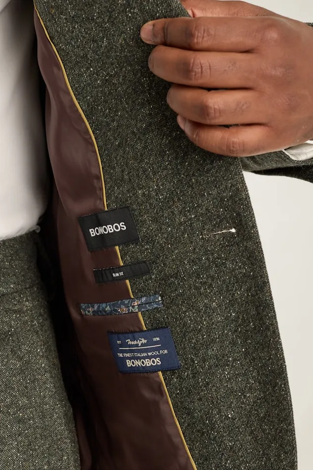 Men Bonobos Blazers and Sport Coats Jetsetter Stretch Italian Wool Suit Jacket Olive Donegal Men Bonobos Blazers and Sport Coats Jetsetter Stretch Italian Wool Suit Jacket Olive Donegal