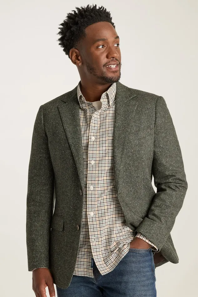 Men Bonobos Blazers and Sport Coats Jetsetter Stretch Italian Wool Suit Jacket Olive Donegal Men Bonobos Blazers and Sport Coats Jetsetter Stretch Italian Wool Suit Jacket Olive Donegal