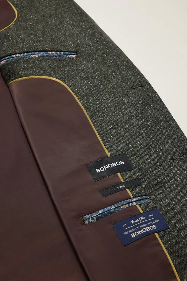 Men Bonobos Blazers and Sport Coats Jetsetter Stretch Italian Wool Suit Jacket Olive Donegal Men Bonobos Blazers and Sport Coats Jetsetter Stretch Italian Wool Suit Jacket Olive Donegal