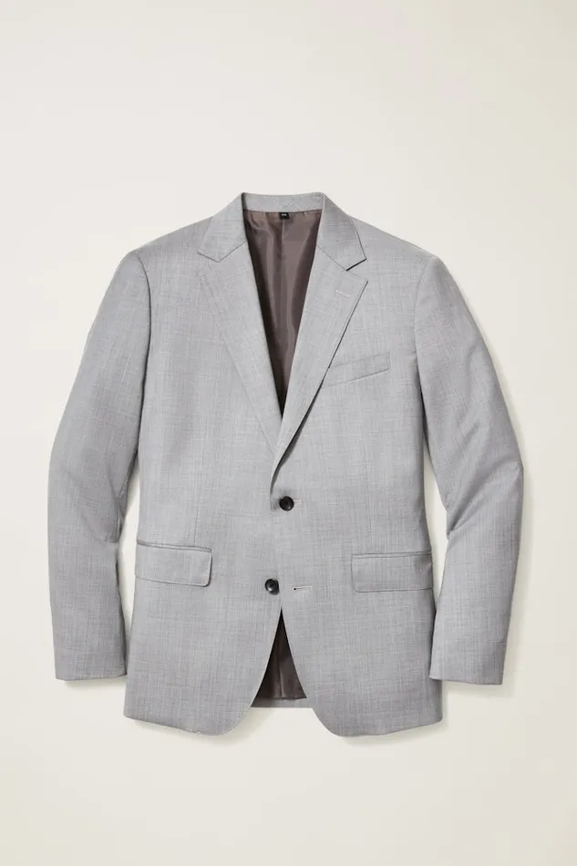 Men Bonobos Blazers and Sport Coats Jetsetter Stretch Wool Suit Jacket Light Grey