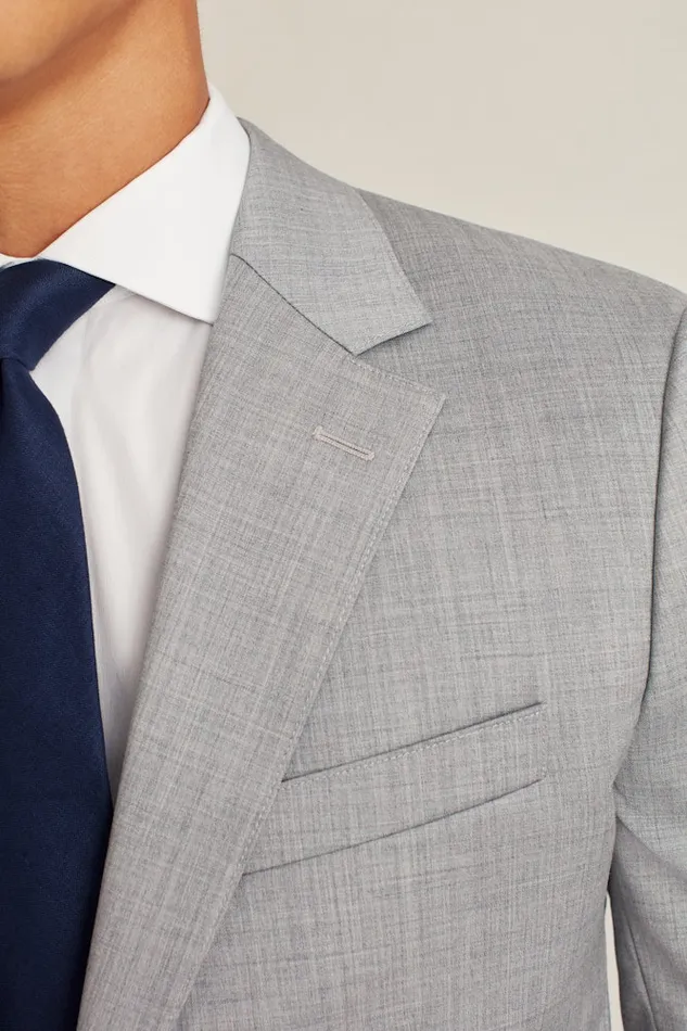 Men Bonobos Blazers and Sport Coats Jetsetter Stretch Wool Suit Jacket Light Grey