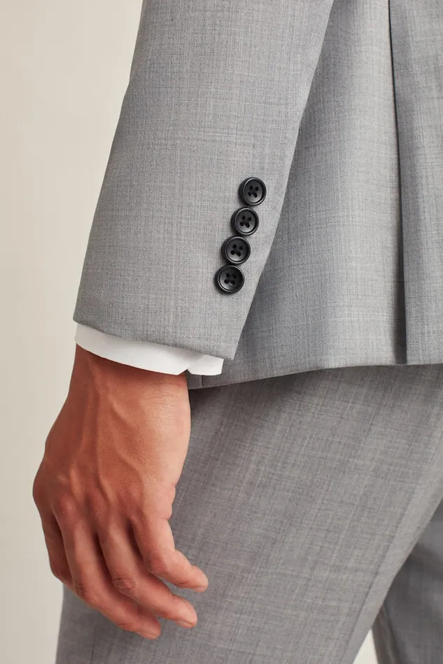 Men Bonobos Blazers and Sport Coats Jetsetter Stretch Wool Suit Jacket Light Grey