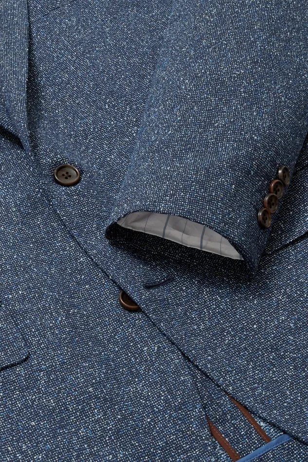 Men Bonobos Blazers and Sport Coats Jetsetter Unconstructed Italian Blazer Navy Donegal