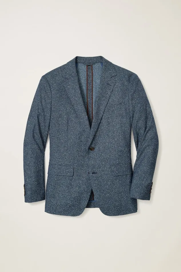 Men Bonobos Blazers and Sport Coats Jetsetter Unconstructed Italian Blazer Navy Donegal