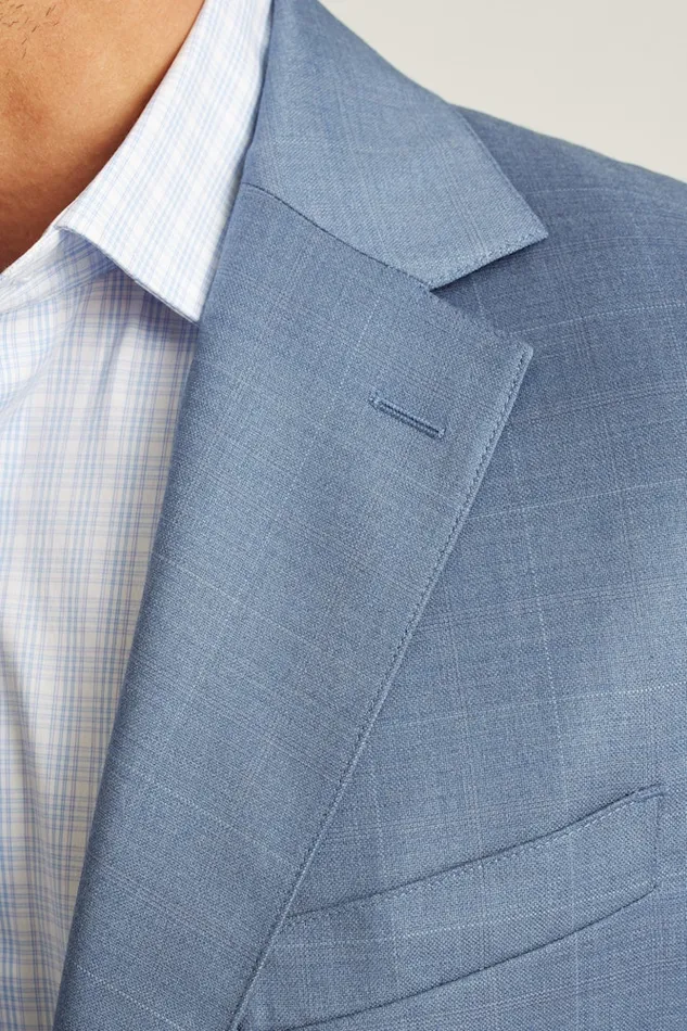 Men Bonobos Blazers and Sport Coats Jetsetter Wool Blazer Blue White Deco Check