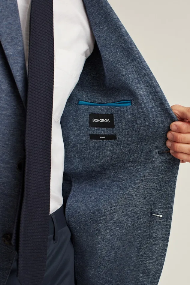 Men Bonobos Blazers and Sport Coats Knit Blazer Navy