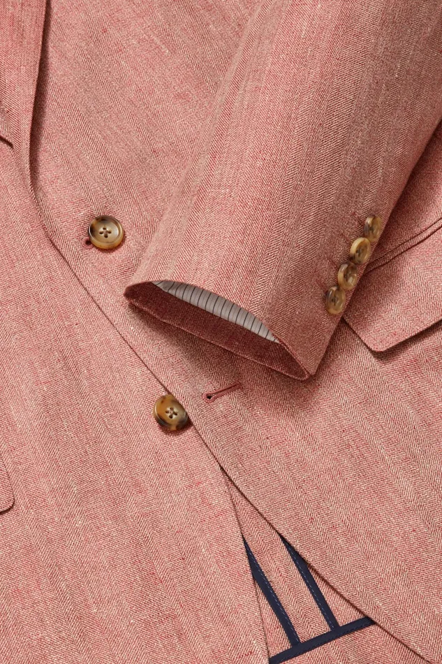 Men Bonobos Blazers and Sport Coats Unconstructed Italian Blazer Red Herringbone