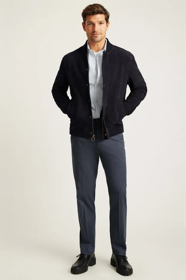 Men Bonobos Bombers The Suede Bomber Jacket Navy