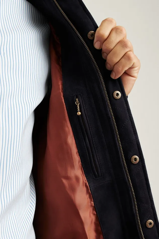 Men Bonobos Bombers The Suede Bomber Jacket Navy Men Bonobos Bombers The Suede Bomber Jacket Navy