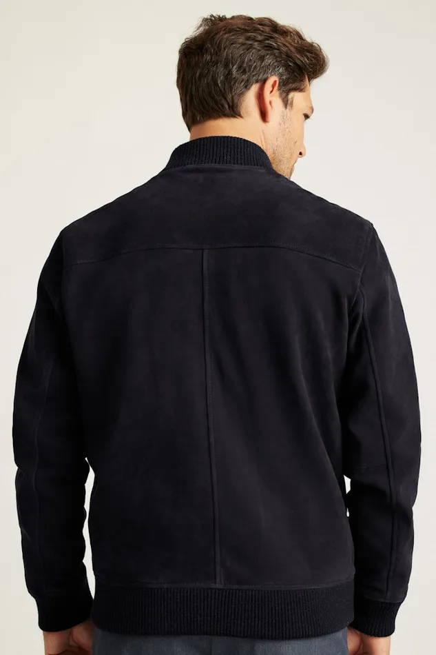 Men Bonobos Bombers The Suede Bomber Jacket Navy Men Bonobos Bombers The Suede Bomber Jacket Navy