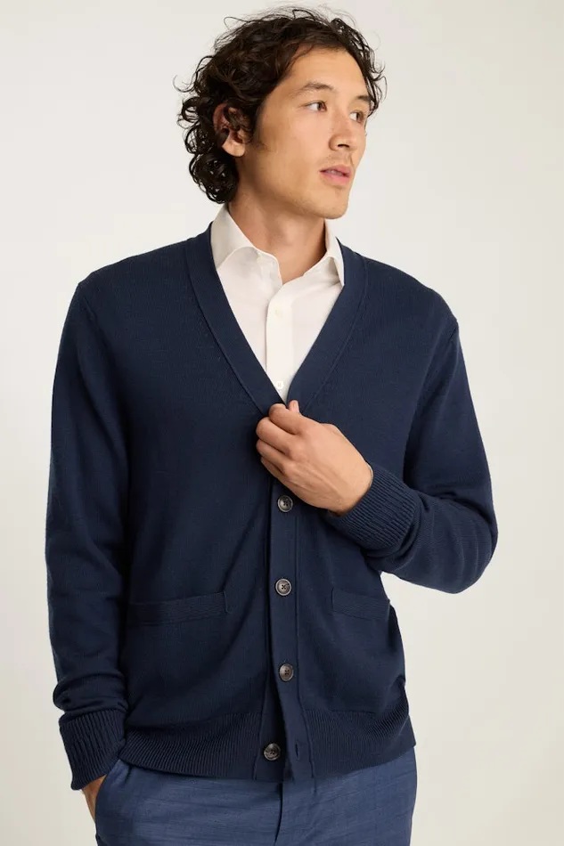 Men Bonobos Cardigan Sweaters Washable Merino Cardigan Navy Blue Men Bonobos Cardigan Sweaters Washable Merino Cardigan Navy Blue