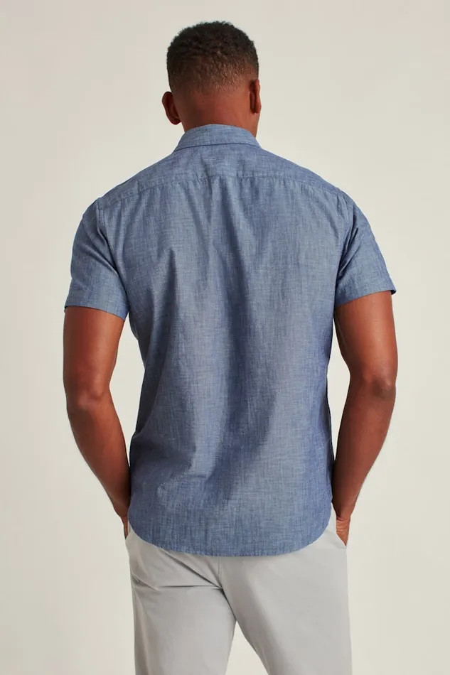 Men Bonobos Casual Shirts Button Up Your Style With Bonobos039 Riviera Short Sleeve Shirt Dark Wash Chambray