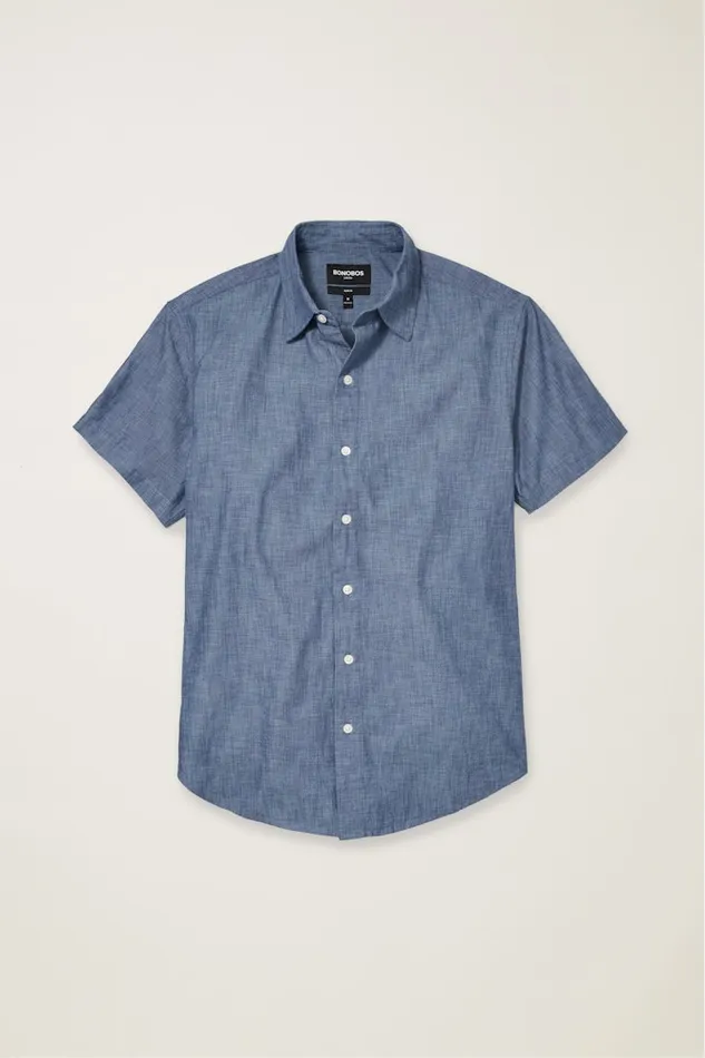 Men Bonobos Casual Shirts Button Up Your Style With Bonobos039 Riviera Short Sleeve Shirt Dark Wash Chambray
