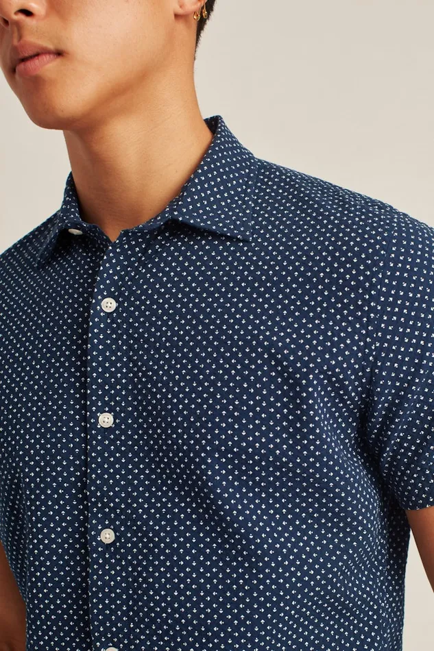 Men Bonobos Casual Shirts Button Up Your Style With Bonobos039 Riviera Short Sleeve Shirt Navy Beckbury Geo
