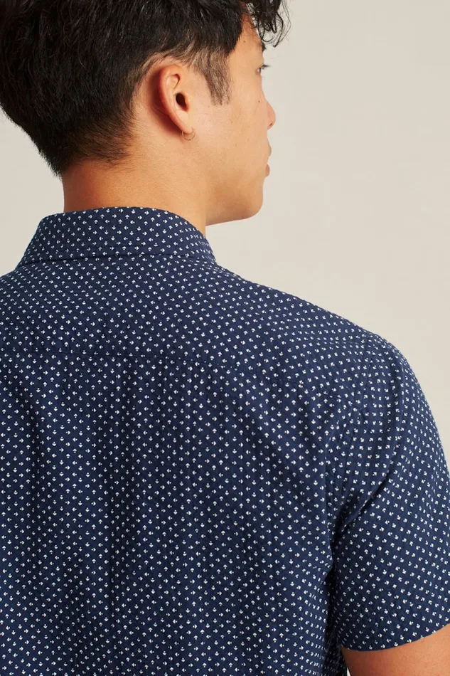 Men Bonobos Casual Shirts Button Up Your Style With Bonobos039 Riviera Short Sleeve Shirt Navy Beckbury Geo
