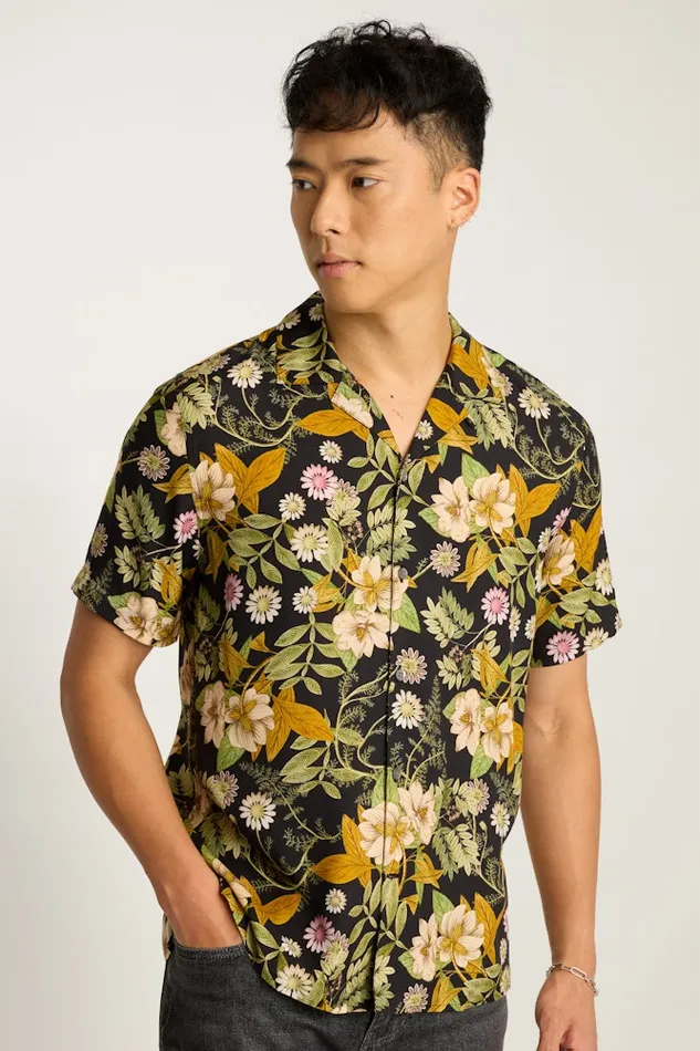 Men Bonobos Casual Shirts Riviera Silk Blend Cabana Shirt Enchanted Floral Men Bonobos Casual Shirts Riviera Silk Blend Cabana Shirt Enchanted Floral