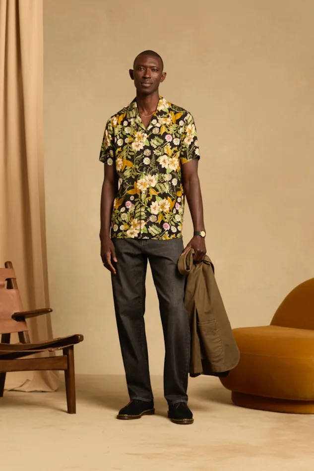 Men Bonobos Casual Shirts Riviera Silk Blend Cabana Shirt Enchanted Floral Men Bonobos Casual Shirts Riviera Silk Blend Cabana Shirt Enchanted Floral