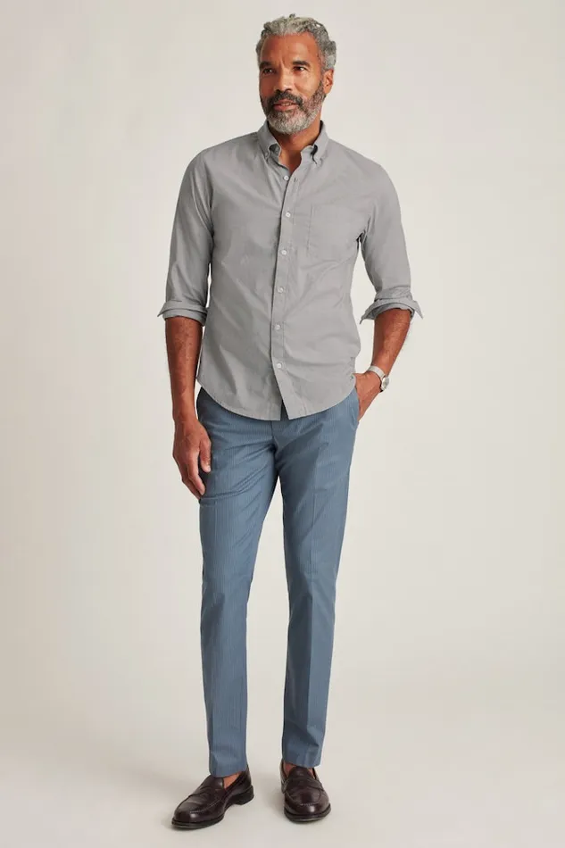 Men Bonobos Casual Shirts Stretch Everyday Shirt Bonobos Cotton Button Down Shirt Grey End On End