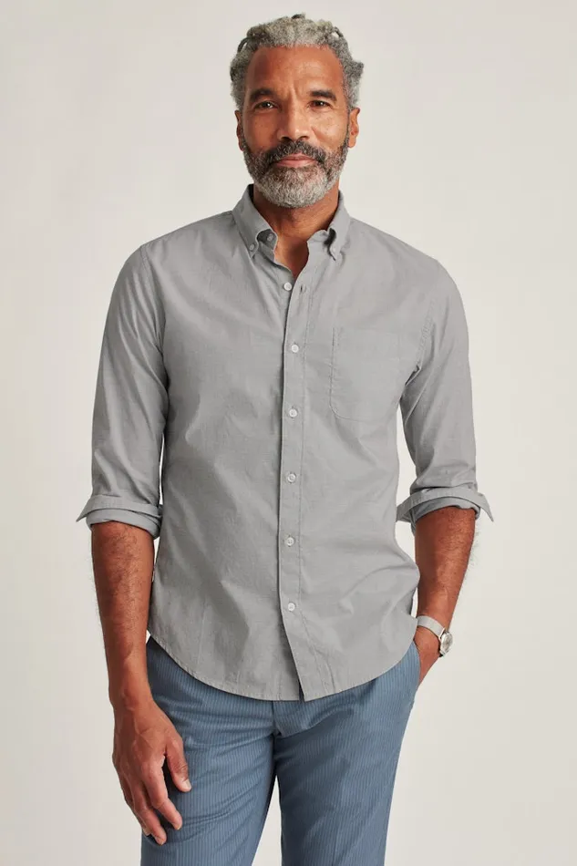 Men Bonobos Casual Shirts Stretch Everyday Shirt Bonobos Cotton Button Down Shirt Grey End On End