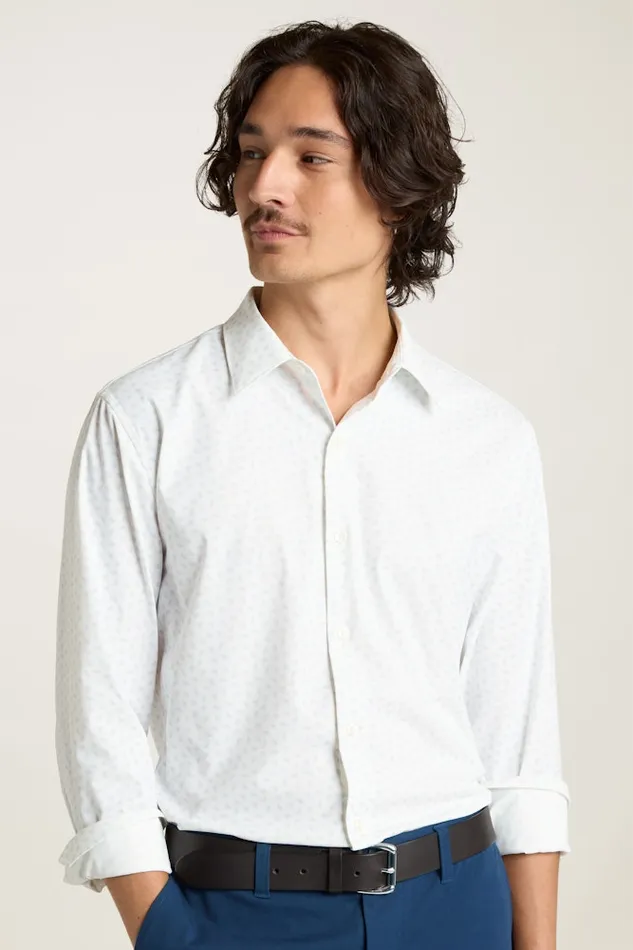 Men Bonobos Casual Shirts Tech Button Down Shirt Blue Cashel Geo