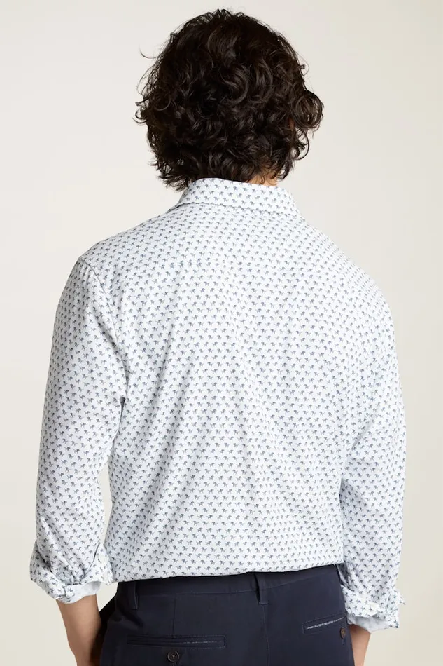 Men Bonobos Casual Shirts Tech Button Down Shirt White Robo Dog