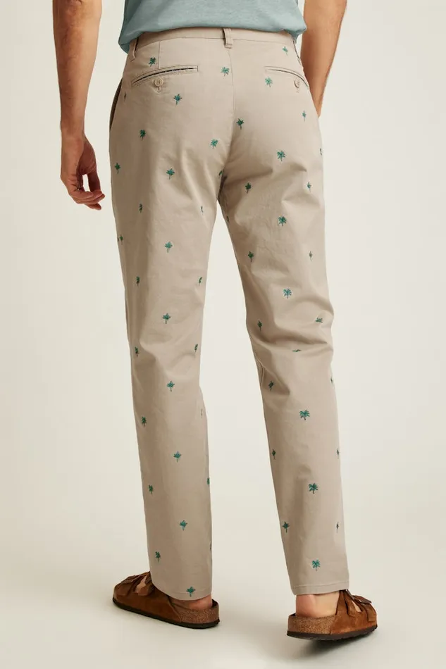 Men Bonobos Chinos Stretch Washed Chino Pants Tailored and Slim Fit Chinos Khaki Palm Palooza