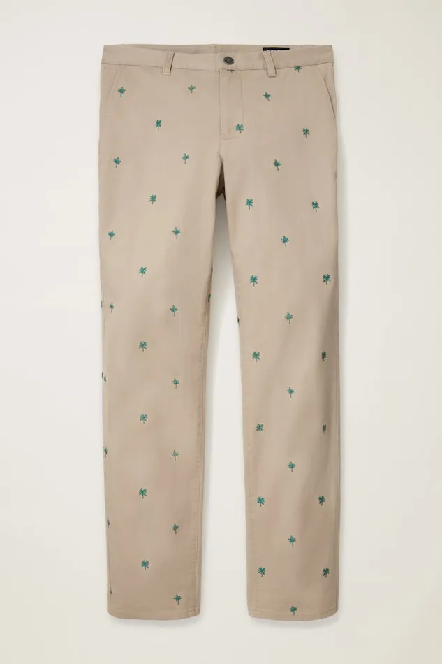 Men Bonobos Chinos Stretch Washed Chino Pants Tailored and Slim Fit Chinos Khaki Palm Palooza