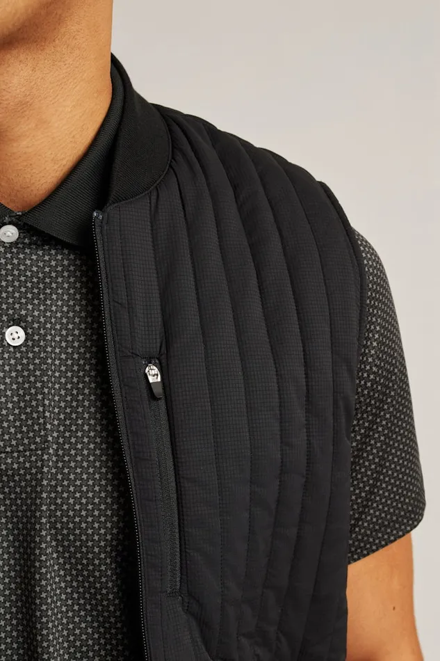 Men Bonobos Crew and VNeck Sweaters The Elements Golf Vest Jet Black