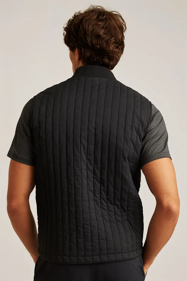 Men Bonobos Crew and VNeck Sweaters The Elements Golf Vest Jet Black