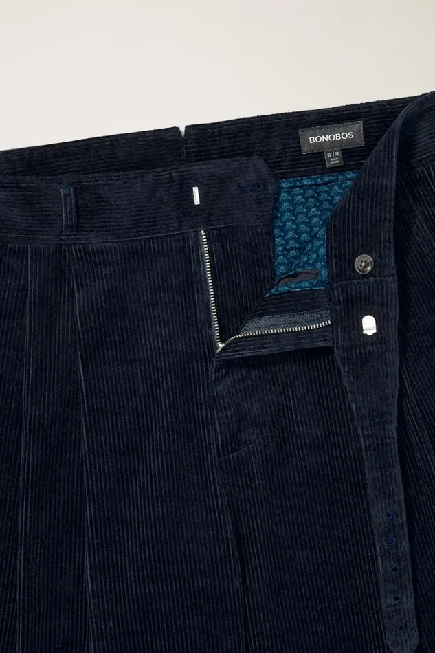Men Bonobos Dress Pants Italian Gurkha Trouser Navy Blue Corduroy Men Bonobos Dress Pants Italian Gurkha Trouser Navy Blue Corduroy