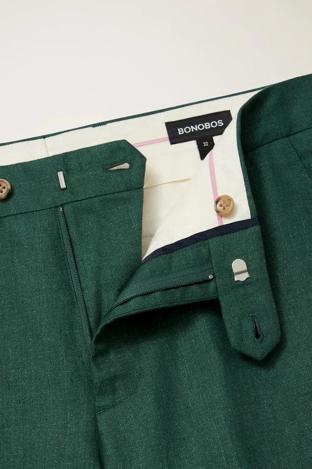 Men Bonobos Dress Pants Jetsetter Italian Linen Dress Pant Mineral Green